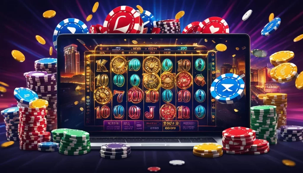 Hình ảnh minh họa các loại máy đánh bạc đa dạng tại Vin77 Win